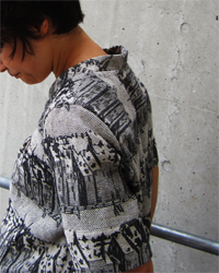 010　RESIDENCE JACQUARD DOUBLE GATHERED TOPS