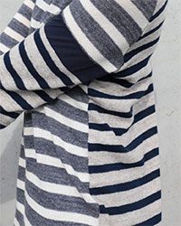 031　BORDER ROUND COLLAR T-SHIRT