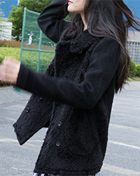 046　ROUND CUT-OUT POCKET NEW PEA COAT