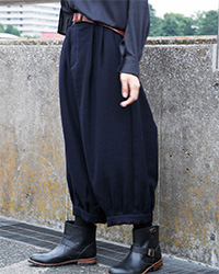 047　ASYMMETRY FLY FRONT CUFFS PANTS