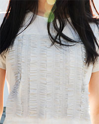 065　 HALF SLEEVES TRANSPARENT DECORATION T-SHIRT #4